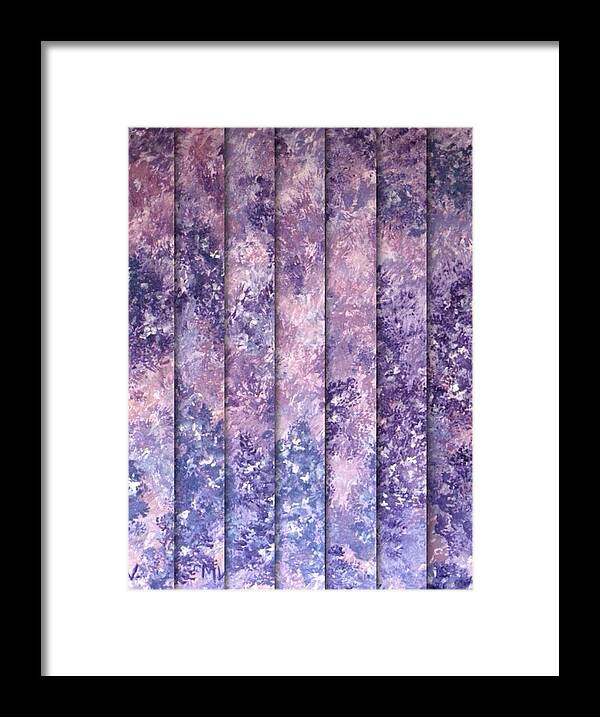 Abstracts Framed Print featuring the digital art Lilac panels by Megan Walsh
