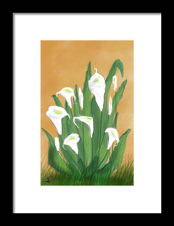 Flowers Framed Print featuring the painting Lilies by Kathleen Hromada