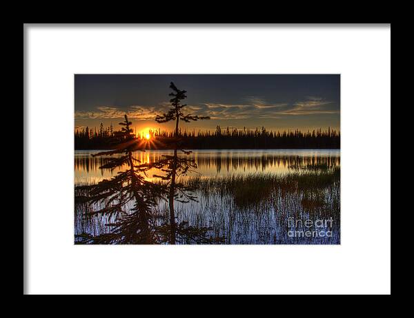 Lily Lake Framed Print featuring the photograph Lily Lake Sunset 2 by Katie LaSalle-Lowery