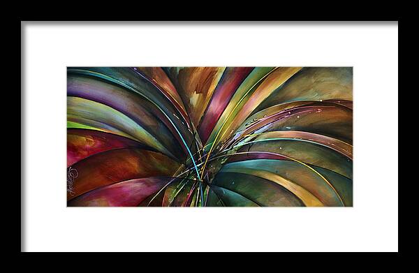 Abstract Art Framed Print featuring the painting 'Lily's Song' by Michael Lang
