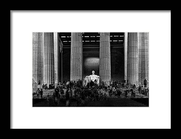 Washington Framed Print featuring the photograph Lincoln Memorial # 5 by Allen Beatty