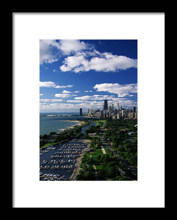 Photography Framed Print featuring the photograph Lincoln Park And Diversey Harbor by Panoramic Images