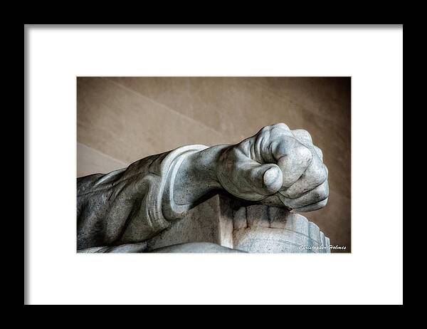 Hand Framed Print featuring the photograph Lincoln's Left Hand by Christopher Holmes