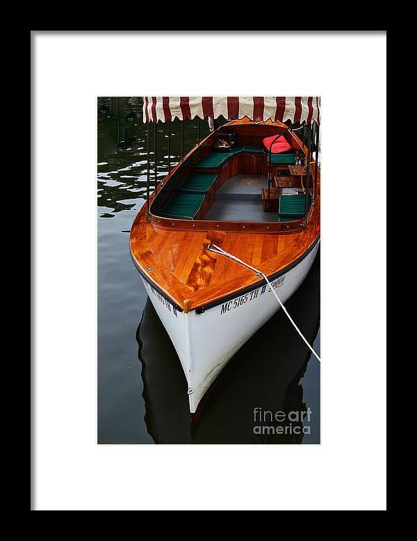 Lindy Lou Framed Print featuring the photograph Lindy Lou Wood Boat by Amy Lucid