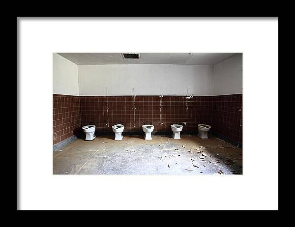 Decay Framed Print featuring the photograph Line Em Up by Kreddible Trout