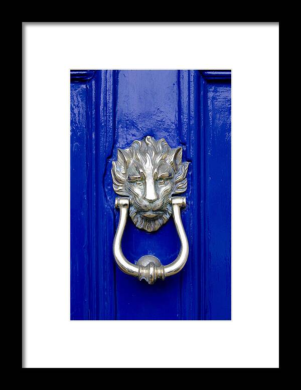 Door Framed Print featuring the photograph Lion Doorknocker by Tony Grider