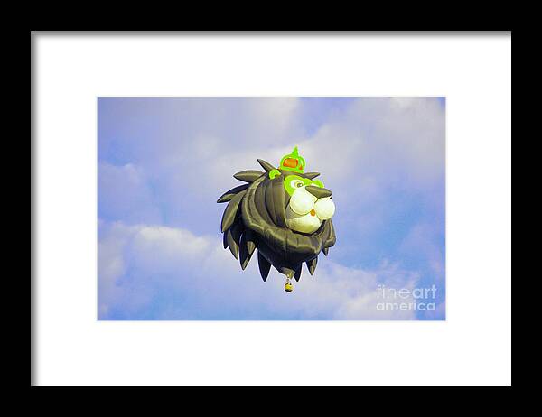  Balloon Framed Print featuring the photograph Lion King balloon by Jeff Swan