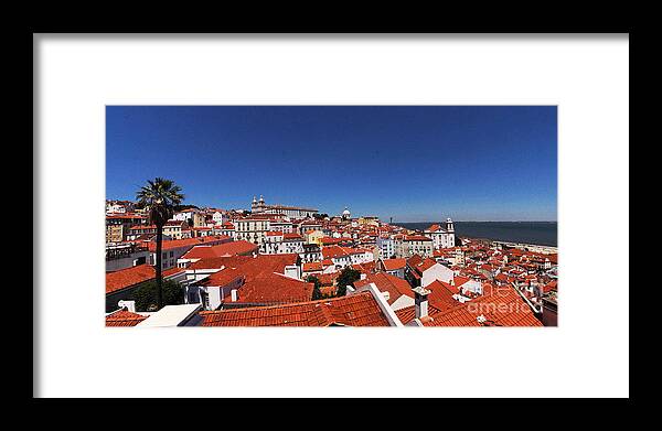 Europe Framed Print featuring the photograph Lisbon panorama 3 by Rudi Prott