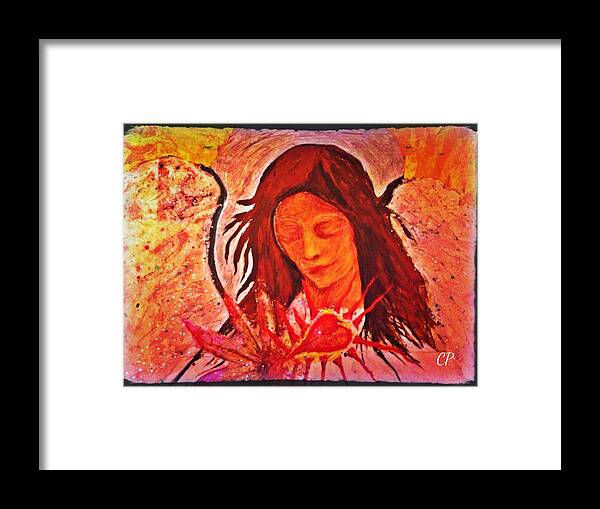 Heart Framed Print featuring the painting Listen to your heart by Christine Paris
