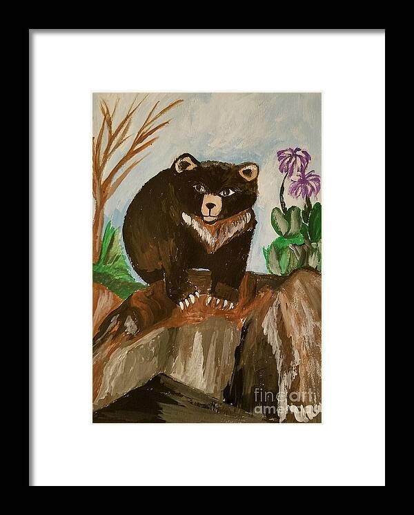 Little Black Bear Framed Print featuring the photograph Little Black Bear by Maria Urso