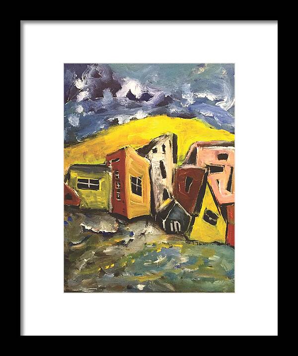 Sky Framed Print featuring the painting Little Change in the weather by Dennis Ellman