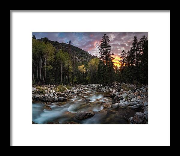 Utah Framed Print featuring the photograph Little Cottonwood Creek Fall Sunset by James Udall