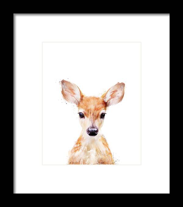 #faatoppicks Framed Print featuring the painting Little Deer by Amy Hamilton