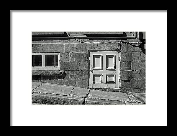 Geometric Framed Print featuring the photograph Little Door, Quebec City by Brooke T Ryan