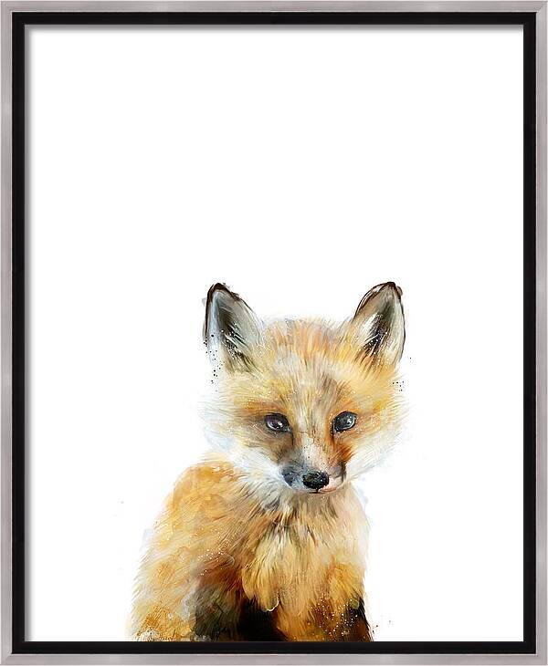 #faatoppicks Framed Canvas Print featuring the painting Little Fox by Amy Hamilton