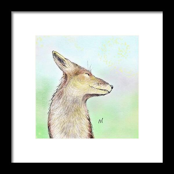 Fox Framed Print featuring the digital art Little Fox by AnneMarie Welsh