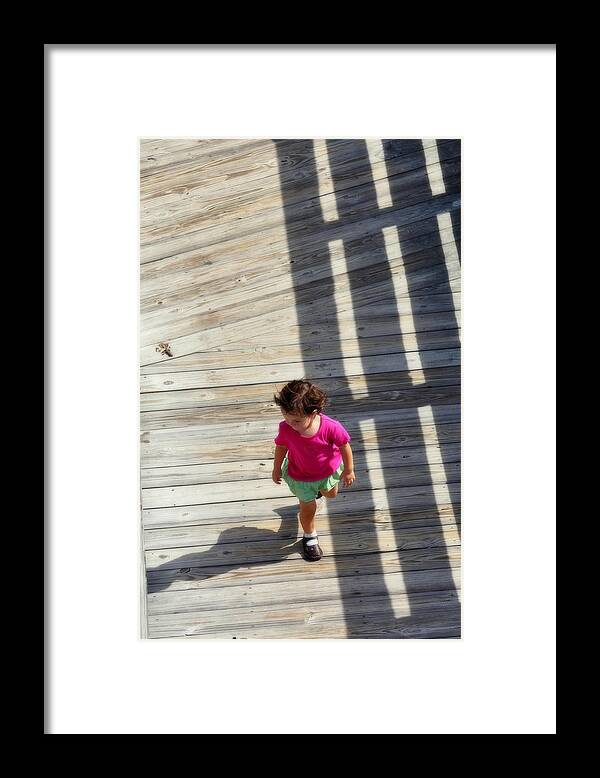 Little Girl Framed Print featuring the photograph Little Girl Pink by Rose Hill