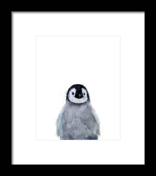 Penguin Framed Print featuring the mixed media Little Penguin by Amy Hamilton