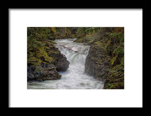 Waterfall Framed Print featuring the photograph Little Qualicum Lower Falls by Randy Hall