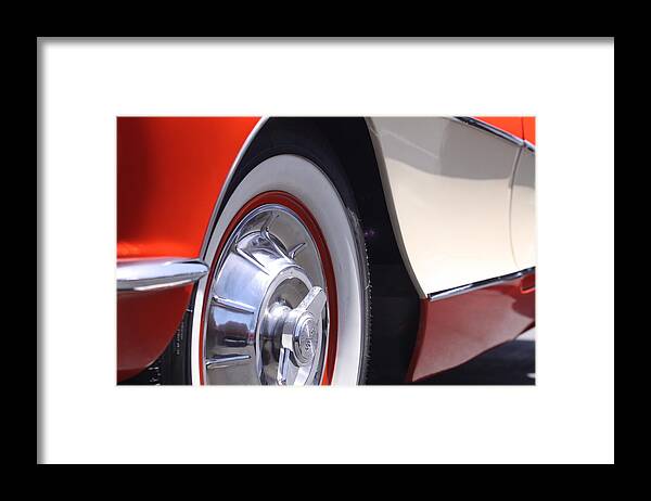 Red Framed Print featuring the photograph Little Red Corvette by Jeff Floyd CA