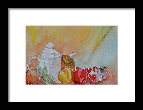 Still Life Framed Print featuring the painting Little Still Life by Beverley Harper Tinsley