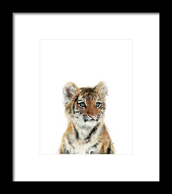 Tiger Framed Print featuring the painting Little Tiger by Amy Hamilton