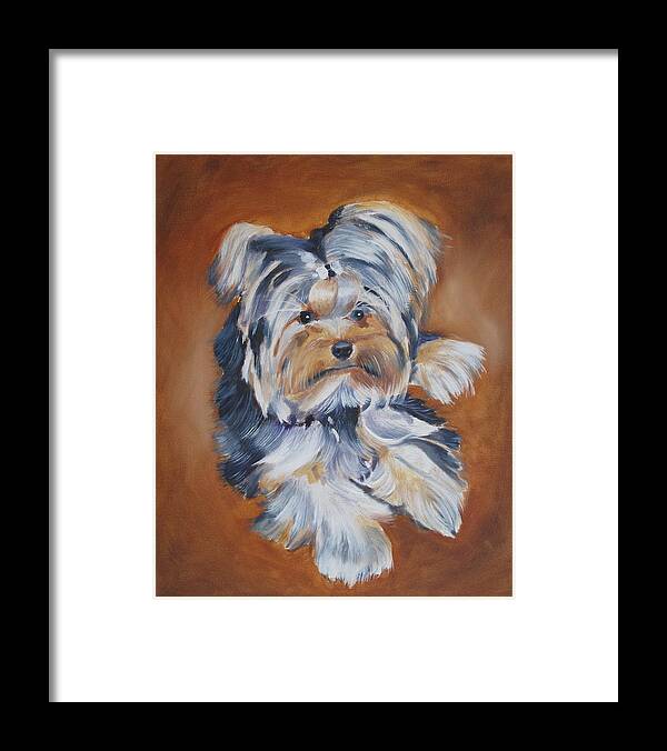 Pets Framed Print featuring the painting Little Zoey by Kathie Camara