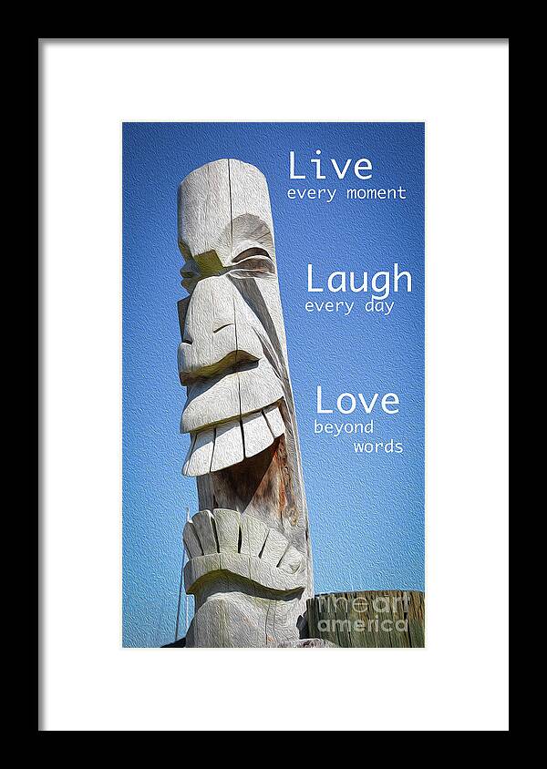 Poster Framed Print featuring the photograph Live Laugh Love by Lisa Kilby