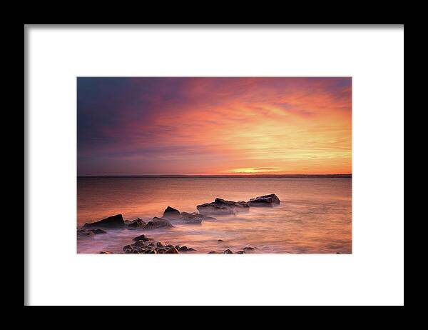 Rhode Island Seascapes Framed Print featuring the photograph Living In Awe by Kim Carpentier