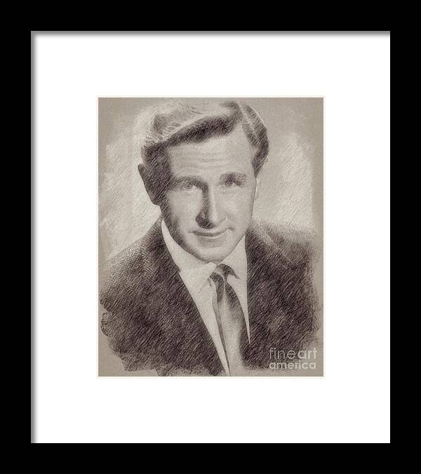 Chitty Framed Print featuring the drawing Lloyd Bridges Hollywood Actor by Esoterica Art Agency