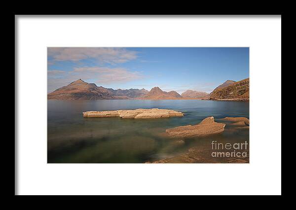 Elgol Framed Print featuring the photograph Loch Scavaig and The Cuillins by Maria Gaellman