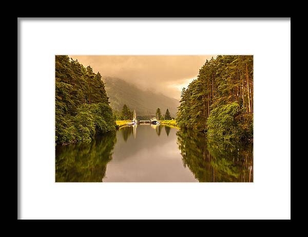 Water Framed Print featuring the photograph Lock Ahead by Kathleen McGinley