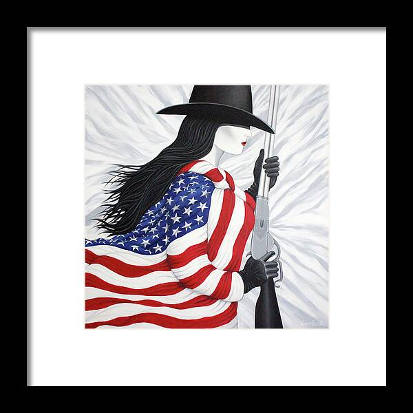America Framed Print featuring the painting Locked And Loaded Number Two by Lance Headlee