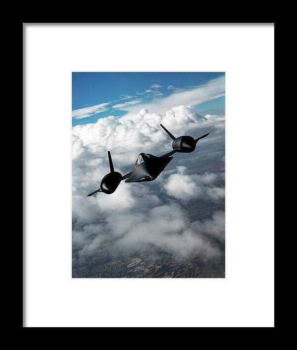 Lockheed Skunk Works Framed Print featuring the mixed media Lockheed Blackbird by Erik Simonsen