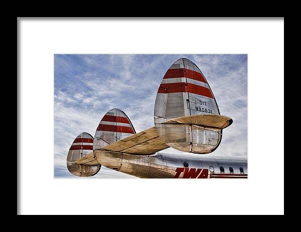 Lockheed Framed Print featuring the photograph Lockheed Constellation by Carol Leigh