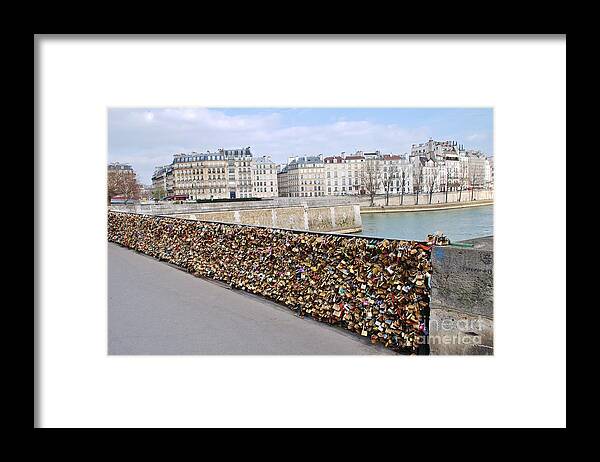 Paris Framed Print featuring the photograph Locking Love in Paris by David Fowler