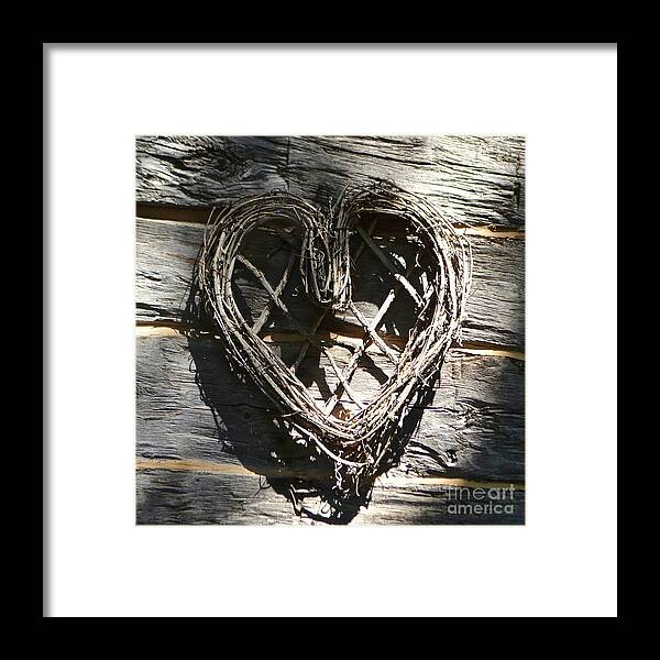 Valentine Framed Print featuring the photograph Log Cabin Love by Ron Long