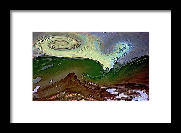 Abstract Framed Print featuring the digital art Lo'ihi by Scott Evers