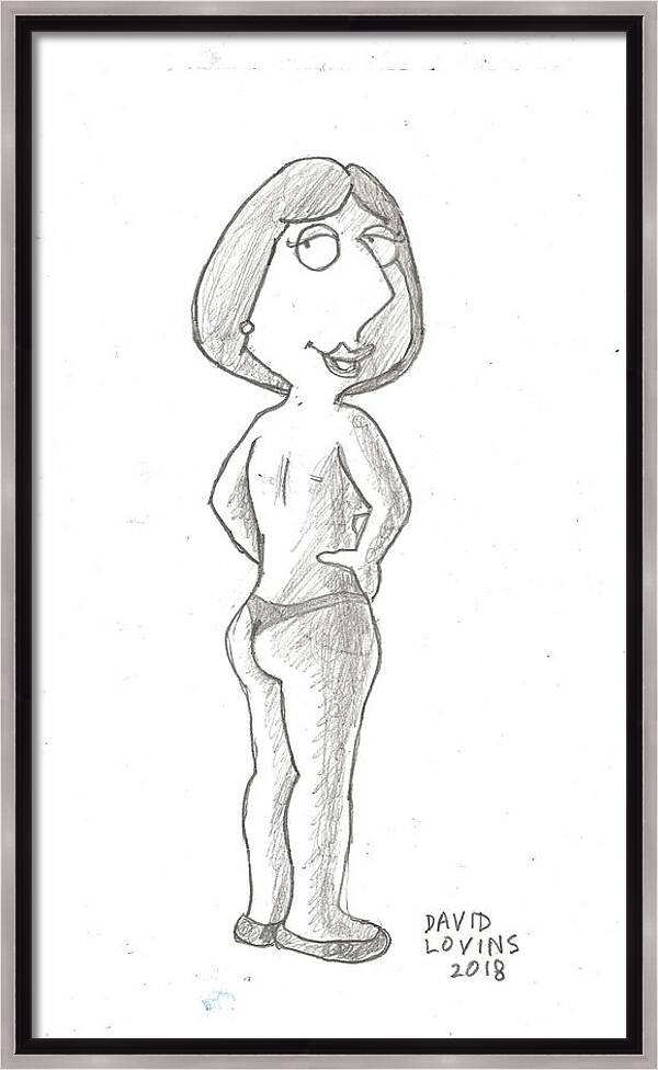 Lois Griffin from the back wearing skimpy black panties Zip Pouch by David  Lovins - Pixels