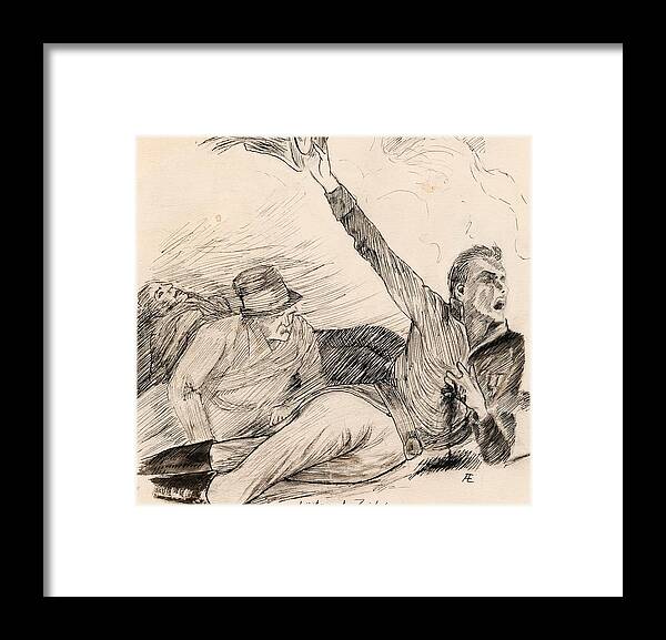 Albert Edelfelt Framed Print featuring the painting Lojtnant Ziden by MotionAge Designs