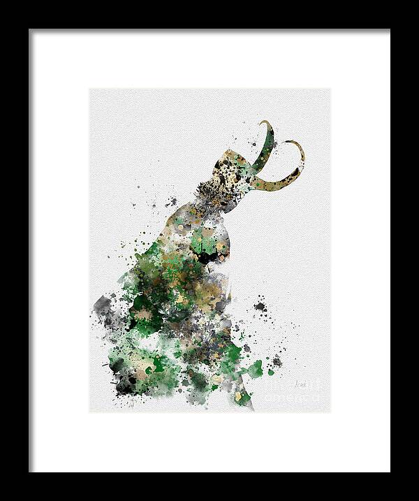 Loki Framed Print featuring the mixed media Loki by My Inspiration