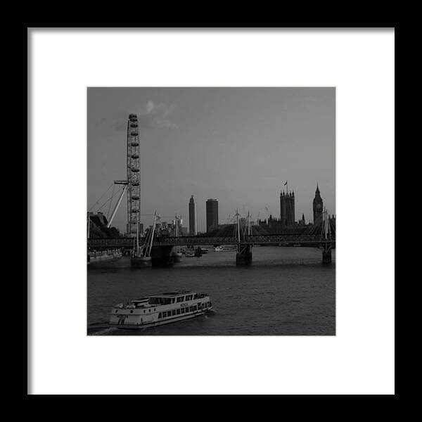 Beautiful Framed Print featuring the photograph #london by Davide Borrello