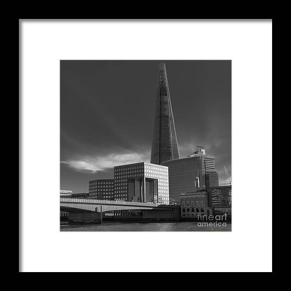 Shard Framed Print featuring the photograph The Shard and 1 London Bridge Buildings, London, UK by Philip Preston