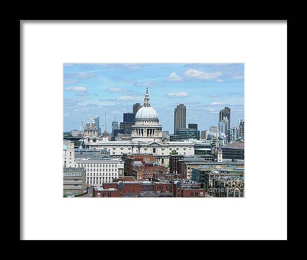 St Paul's Cathedral Framed Print featuring the photograph London skyscrape - St. Paul's by Mini Arora