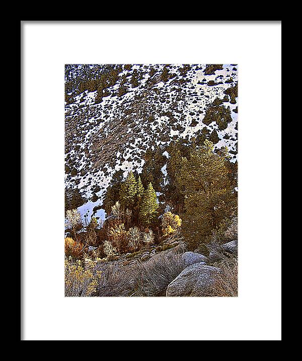 California Landscape Framed Print featuring the painting Lone Pine Creek Sunset by Larry Darnell
