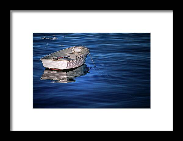 Row Boat Framed Print featuring the photograph Lone Rowboat by Rod Kaye