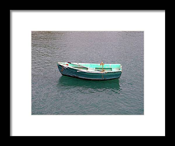 Frank Wilson Framed Print featuring the photograph Lone Skiff by Frank Wilson