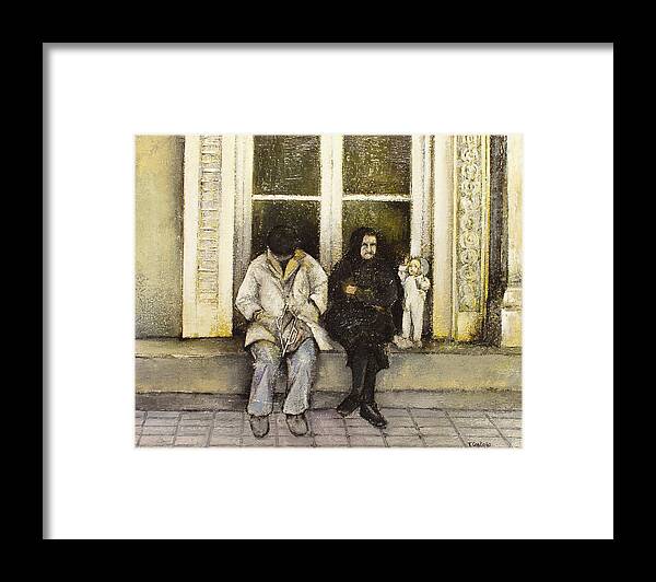 Loneliness Framed Print featuring the painting Loneliness by Tomas Castano