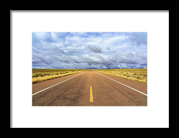 Arizona Framed Print featuring the photograph Lonely Arizona Highway by Raul Rodriguez