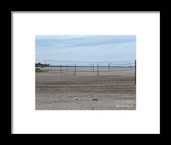 Volleyball Framed Print featuring the photograph Lonely Beach Volleyball by Erick Schmidt